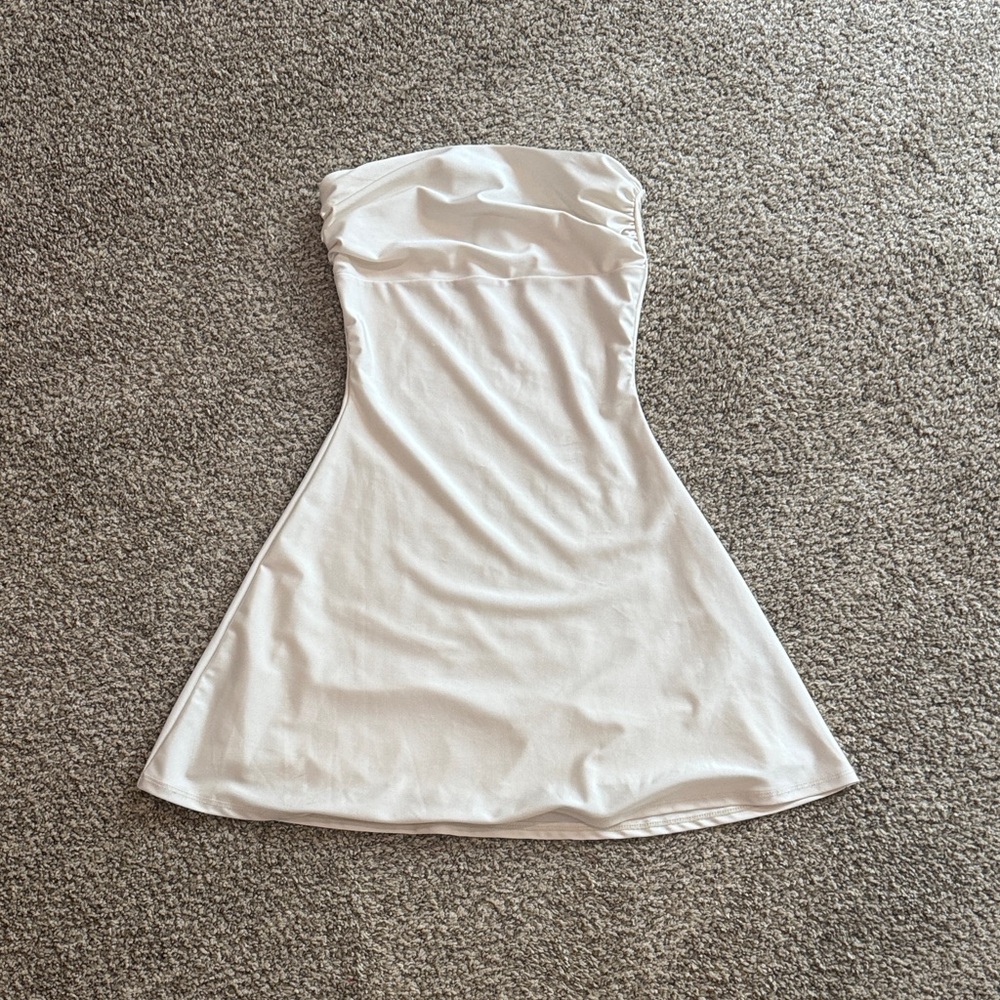 Windsor Strapless White A-Line Mini Dress